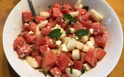 Watermelon Cucumber Salad