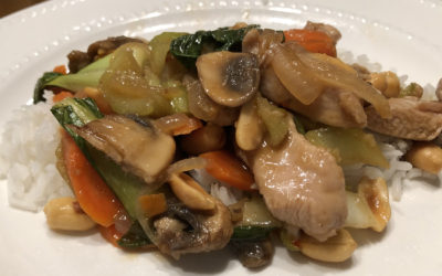 Chicken, Bok Choy and Mushroom Stir Fry