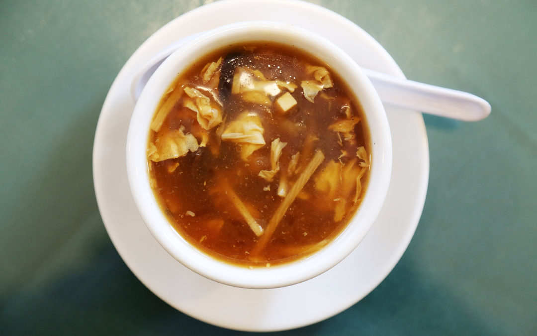 Hot and Sour Soup with Bok Choy