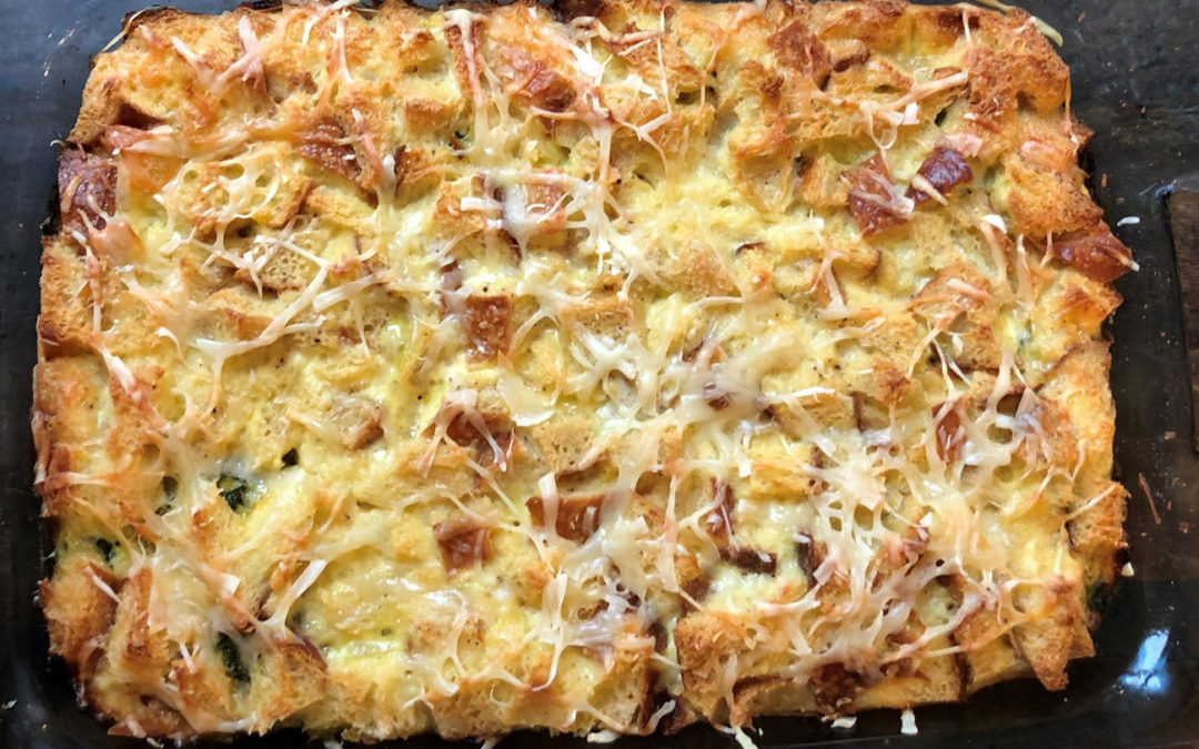 Spinach and Ham Strata