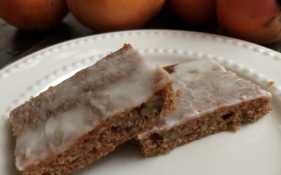 Persimmon Bars with Lemon Glaze